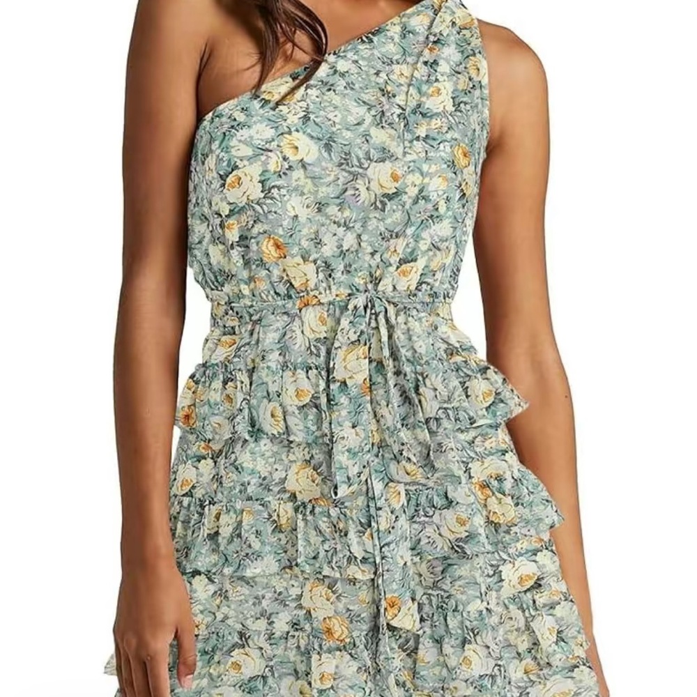 Floral One-Shoulder Dress